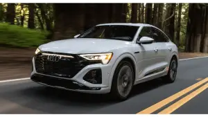 white Audi Q8 e-tron Sportback
